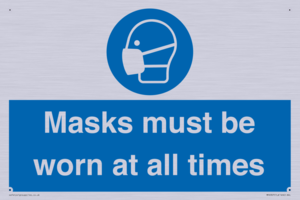 Masks must be worn at all times